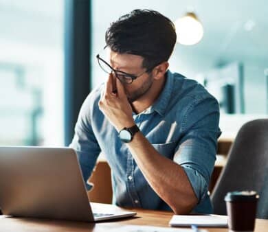 frustrated business advisor