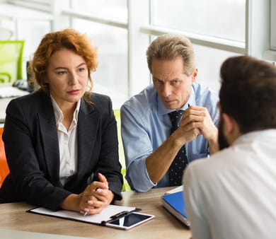 Business owners negotiate a deal.