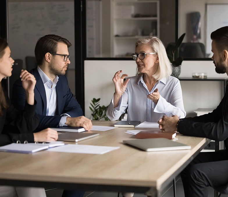 business team having a meeting